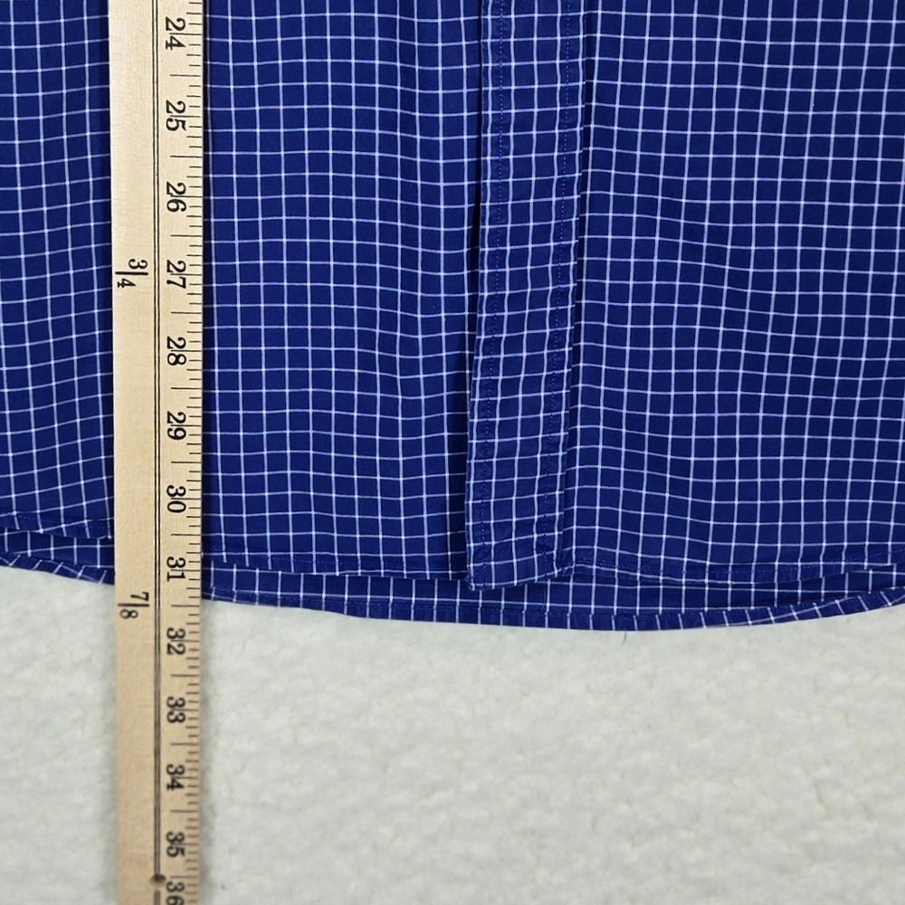Ralph Lauren Button Down Shirt Mens XL Blue Windowpane Check Long Sleeve Cotton - Picture 13 of 14